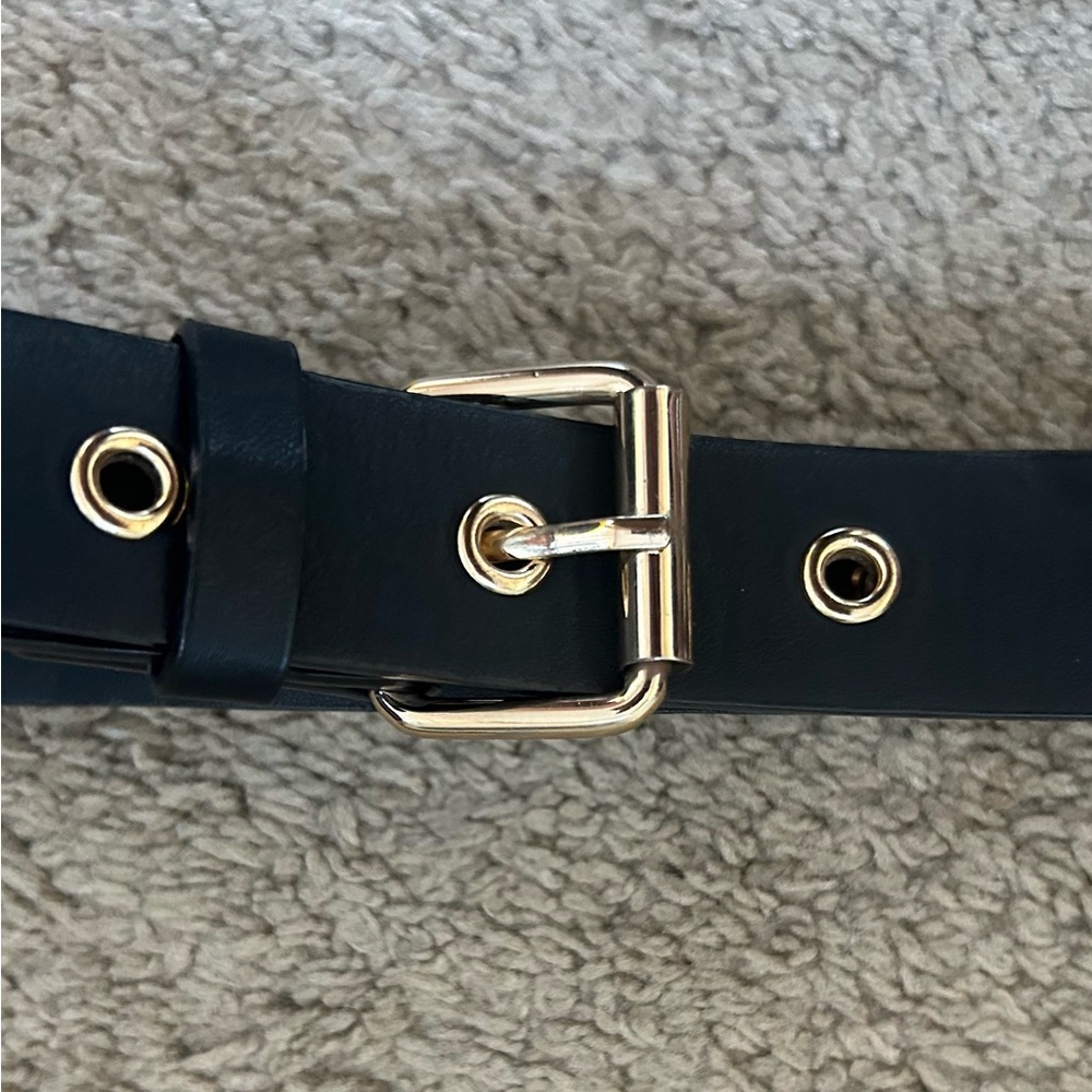 Black Belt with Gold Buckle